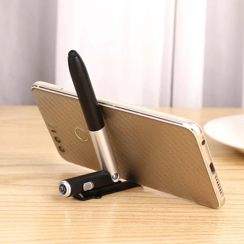 4 in 1 Multifunctional Ballpoint Pen with Phone Stand, Folding LED Light, Back to School Stationery Gift