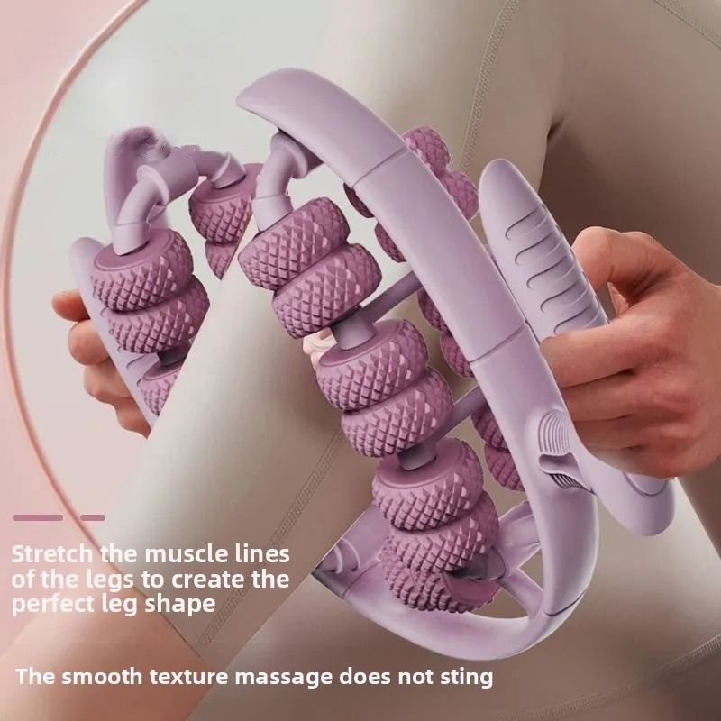 28 Wheel Leg Clamp Massager Body Slimming Roller for Muscle Relaxation and Pain Relief