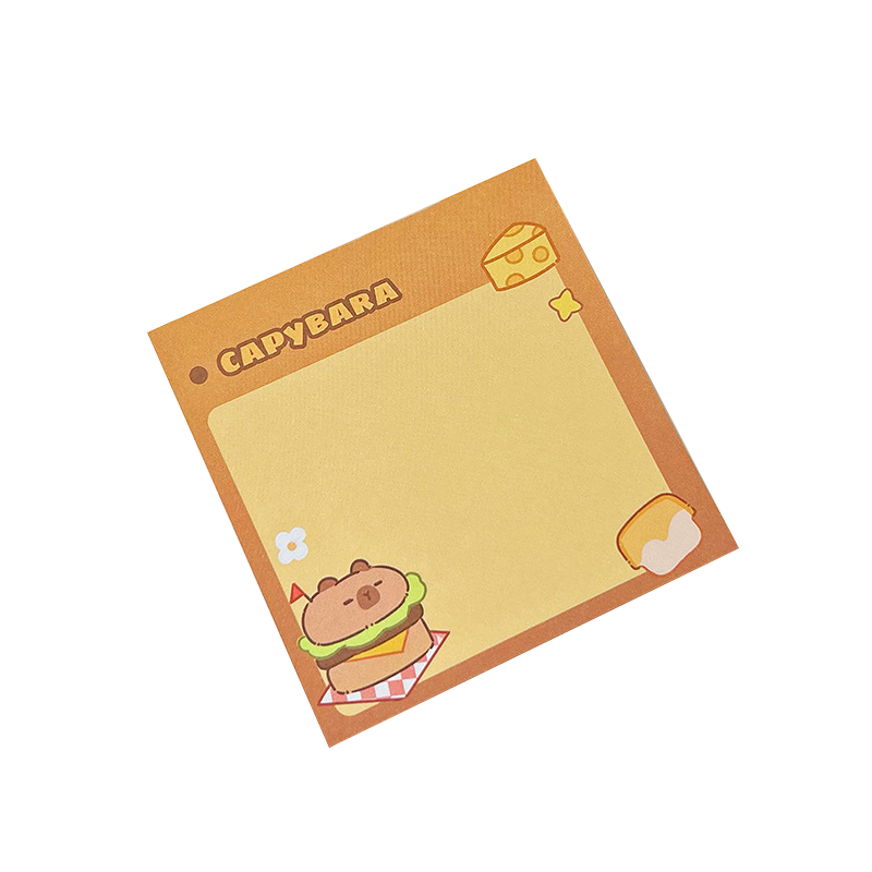 School Supplies Pad Stickers, Cute Cartoon Capybara Memo, Office Non Sticky Message Paper, Creative Hand Account Toy