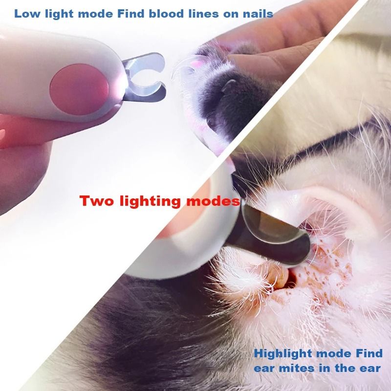 LED-Illuminated Pet Nail Clipper