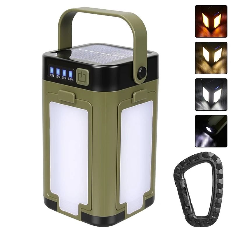 Rechargeable Folding LED Camping Lantern with Solar Charging