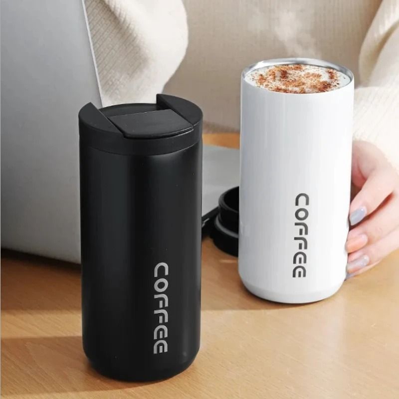 Stainless Steel Thermal Coffee Mug 400ml Leak Proof Travel Cup