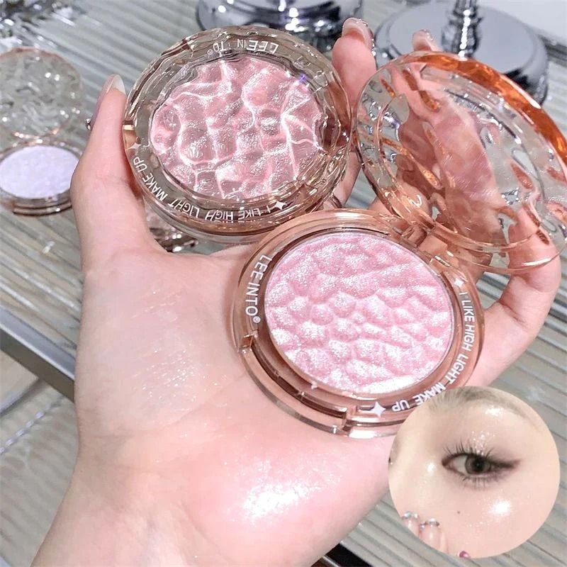 High-Gloss Illuminating Palette – Professional Glitter Highlight & Contour Duo