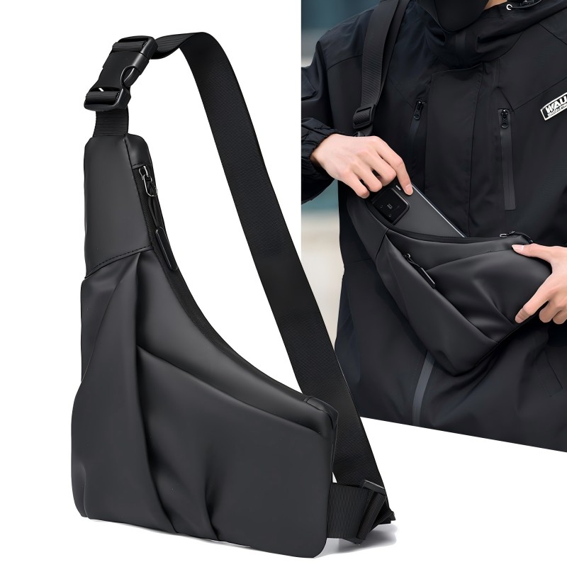 Casual Chest Bag, Anti-Theft Triangle, Adjustable Strap, for Men, Travel, Outdoor Activities, Commuting