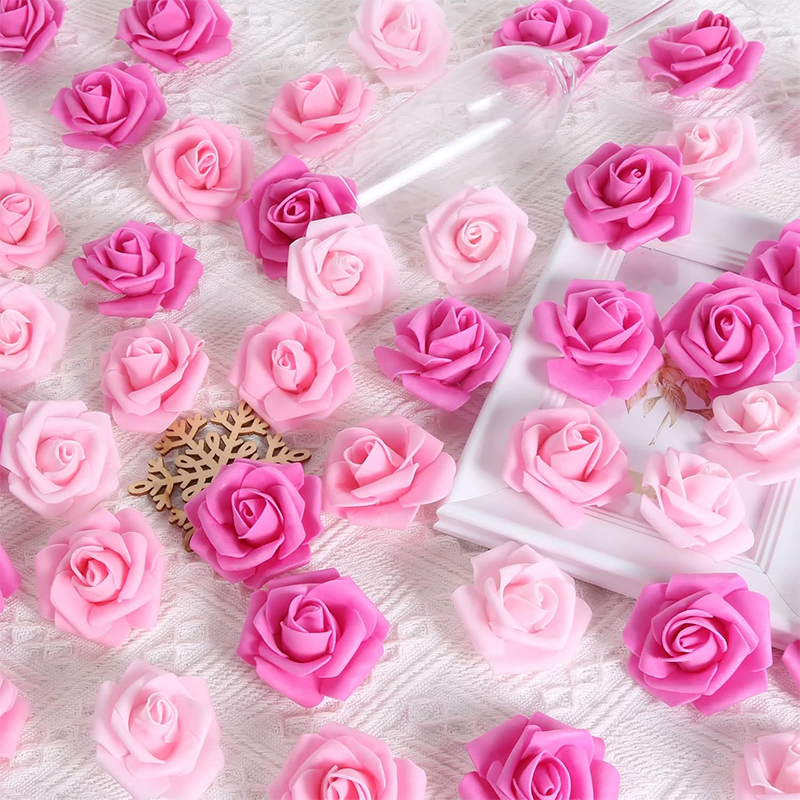 Artificial Foam Rose Flowers, PE Fake Flower for Home, Wedding, Party, Halloween, Thanksgiving, Christmas Decoration