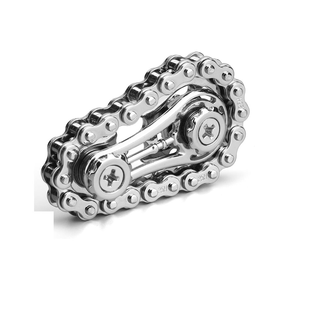 Antistress Cool Sprockets Fidget Gyro Spinner Anxiety Relief Metal Bike Chain EDC Toy