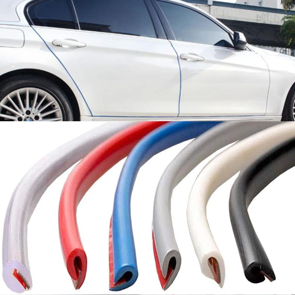 Car Door Edge Scratch Protector U-Type Rubber Moulding Trim | Auto Adhesive Side Guard Sticker for Protection