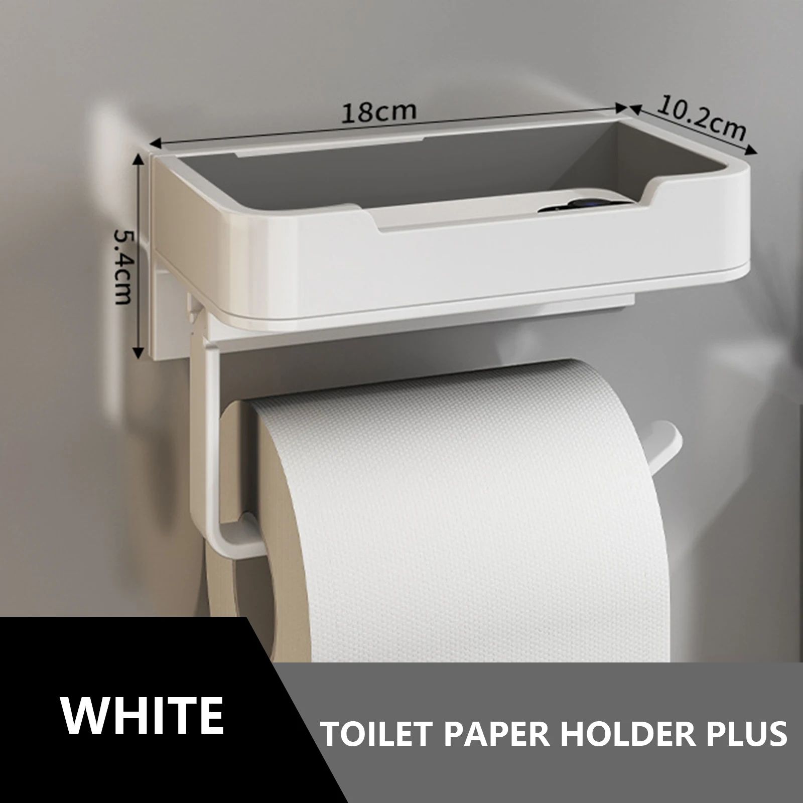 Aluminum Wall Mounted Toilet Paper Holder Shelf