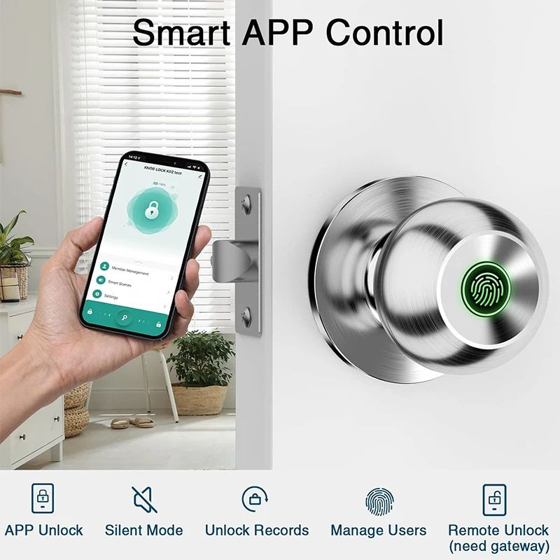 Fingerprint Door Lock For Bedrooms Cloakroom Apartments Offices