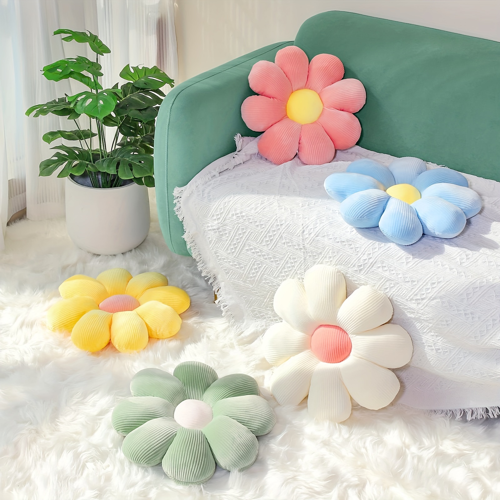 Flower Mat Daisy Seat Cushion Sunflower Pillow Gift