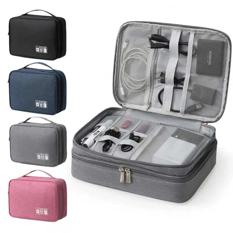 Waterproof Electronic Cable Organizer – High-Performance Travel Data Line & Charger Storage Bag