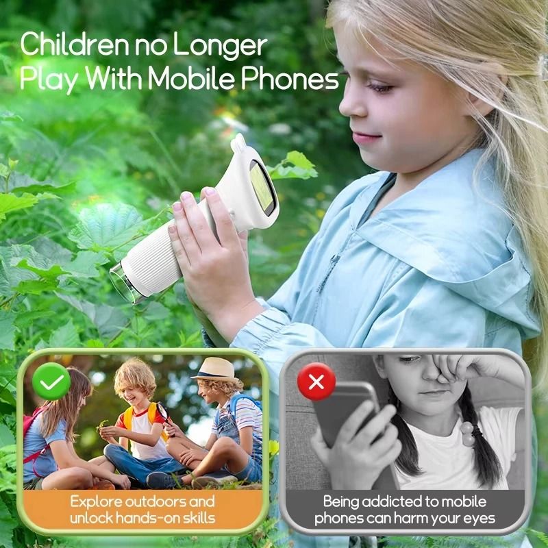 Digital Kids Learning Microscope – 1000x HD Magnifier with 200MP Lens – Educational Photo & Video Science Tool
