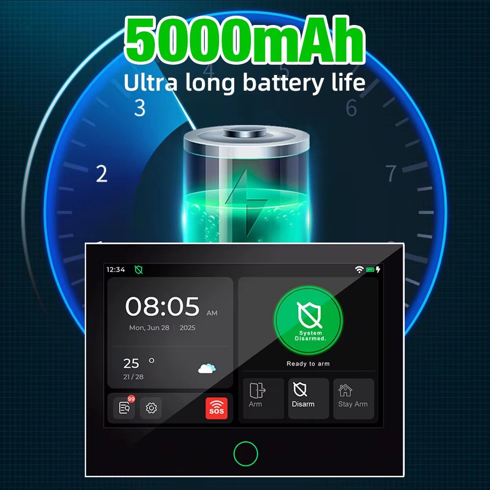 KERUI Tuya WiFi+4G Smart Home Alarm System with 7-Inch Touch Screen Panel G70