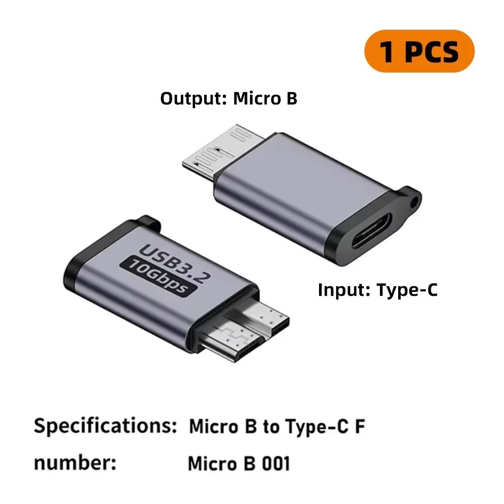 USB C 3.0 Micro B to Type C Adapter for External Hard Drive