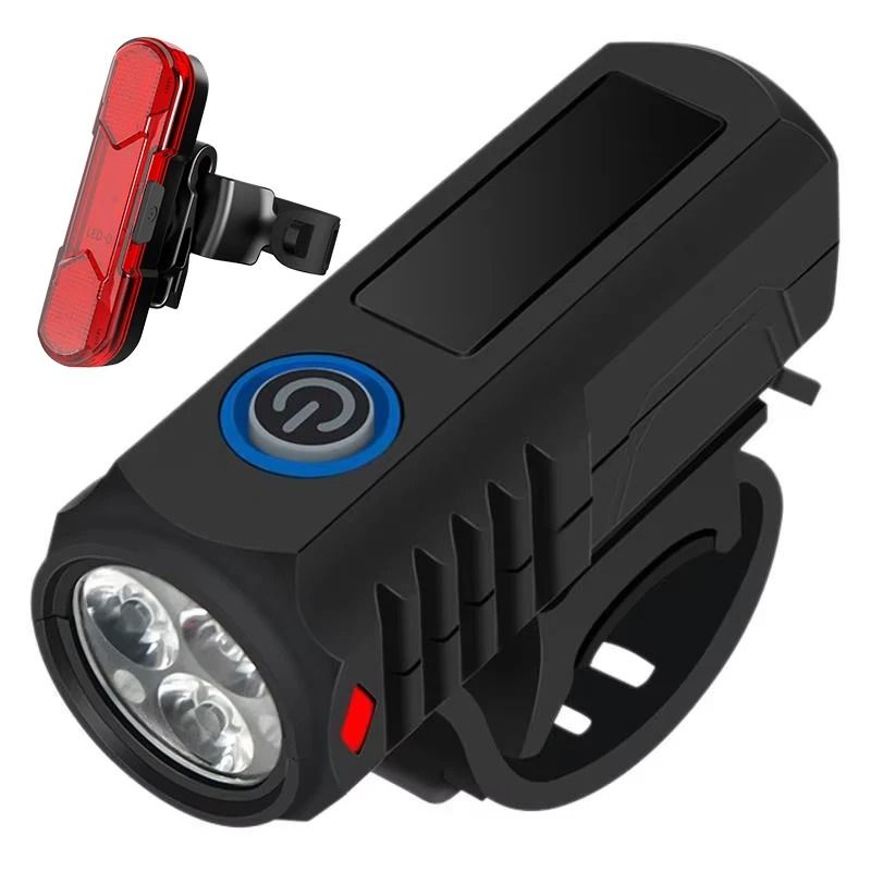 Super Bright LED USB Rechargeable Bicycle Front Light and Taillight Set