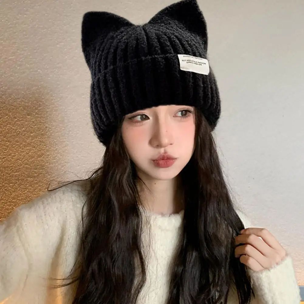 Cute Cat Ear Knitted Winter Beanie