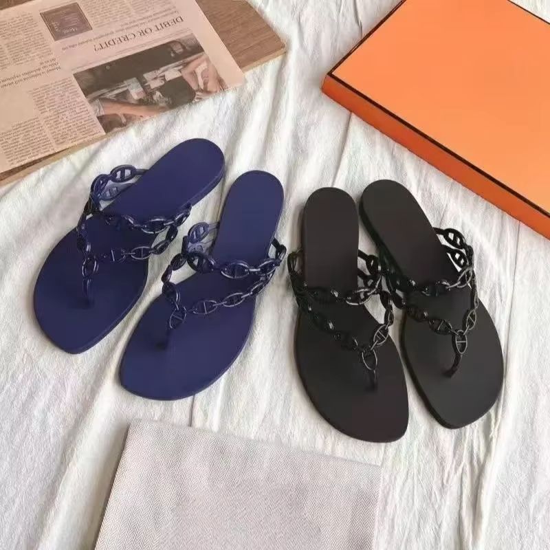 CrystalClear Bow Jelly Flip Flops for Women, Rivet Detail Beach Slippers