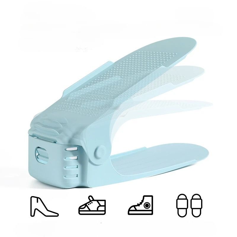 Space Saving Adjustable Shoe Stacking Rack
