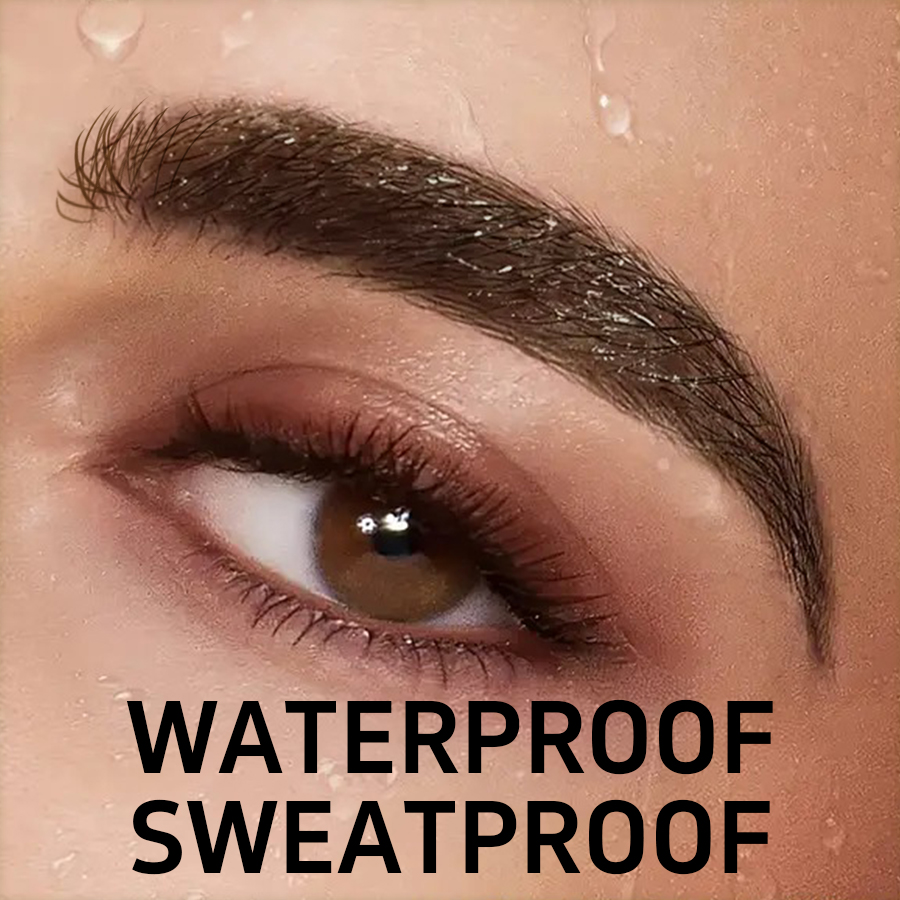Long Lasting 3D Dye Eyebrow Pencil Anti-smudge Waterproof Large Brush Black Brown Natural Wild Eyebrow Enhancers Cream