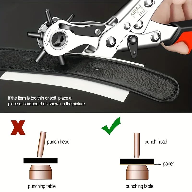 Multifunctional Leather Hole Punch Tool