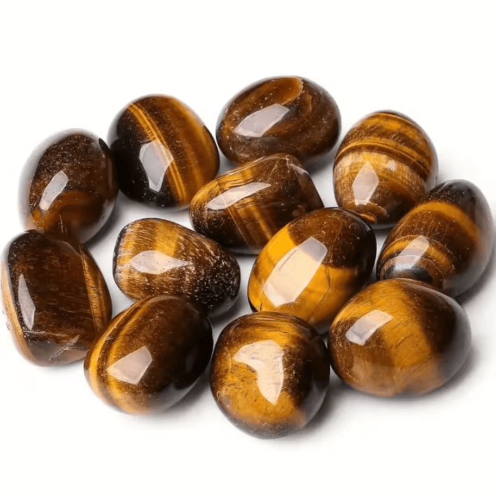 Tiger Eye Tumbled Polished Stones – Natural Crystal Decor & Vase Fillers