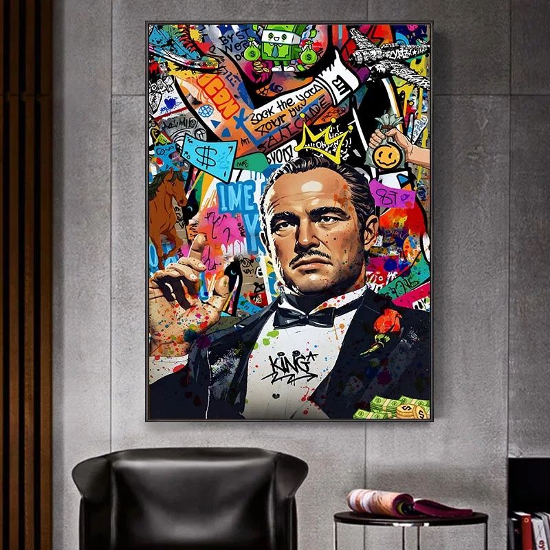 80s Gangster Graffiti Canvas Wall Art