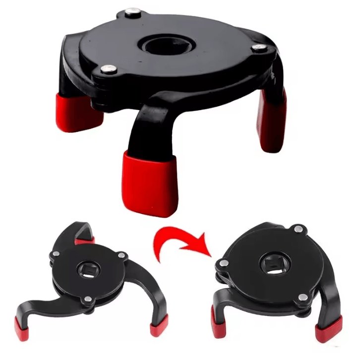 Three-Jaw Oil Filter Wrench – Non-Slip Oil Filter Remover Tool for Car & Truck Repair