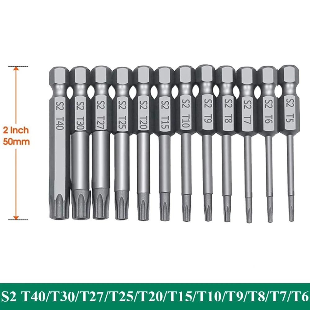 11 Piece Tamper Proof Security Bit Set 1/4 Hex Magnetic