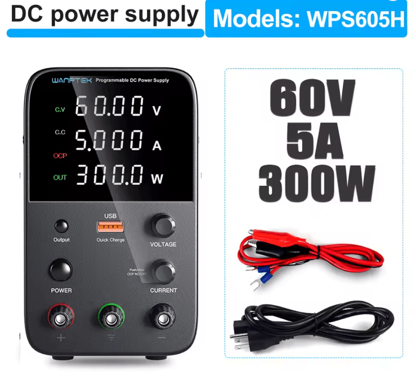 Programmable DC Power Supply 30V 10A Wanptek WPS3010H Adjustable Bench Unit