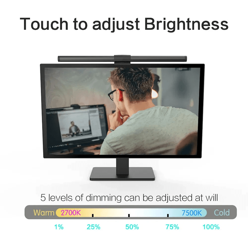 RGB Desktop Atmosphere Light Strip with Eye Protection Screen Lamp