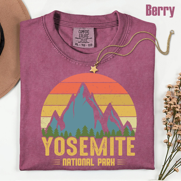 Comfort Colors Yosemite National Park Shirt, Vintage Mountain Graphic Tee, Nature Lover T-Shirt, USA Travel Shirt
