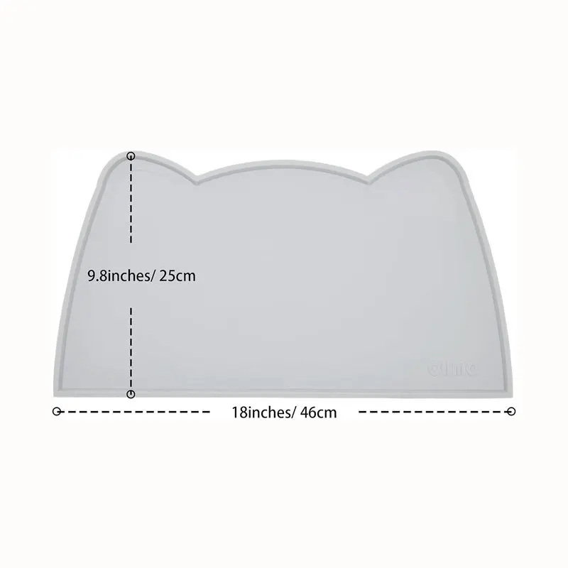 Non Slip Silicone Pet Food Mat Leak Proof, Anti Dirty Dog & Cat Bowl Pad, Dishwasher Safe & Eco Friendly