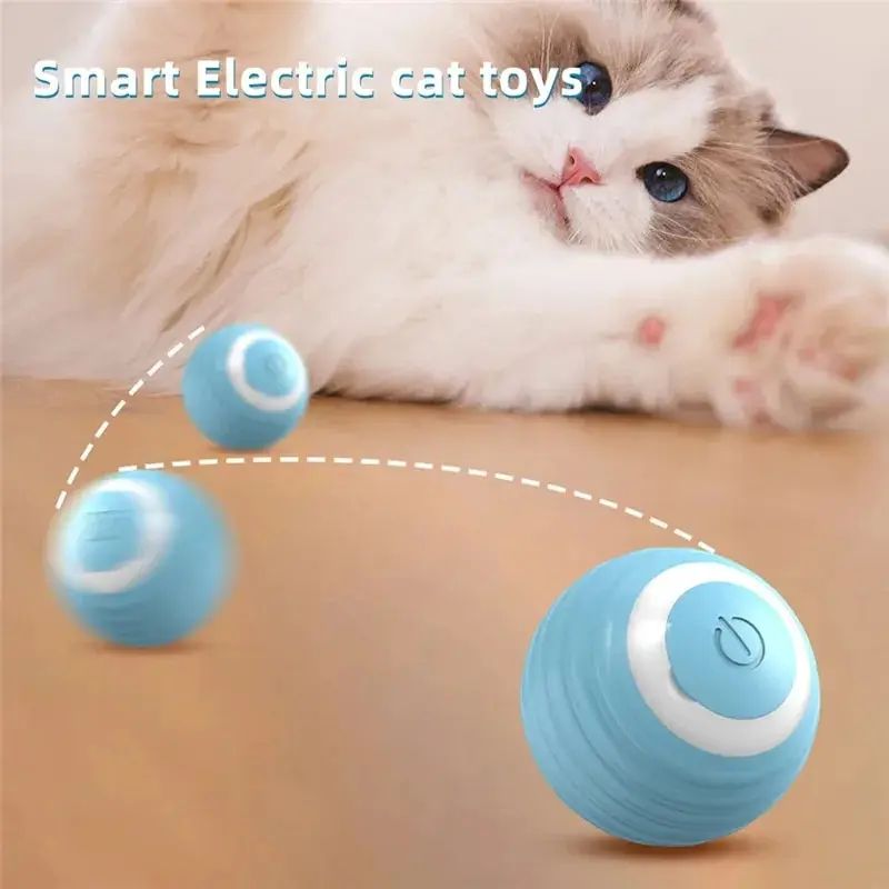 Smart Interactive Cat Ball Toy - Automatic Rolling Electronic Cat Toy for Active Indoor Play
