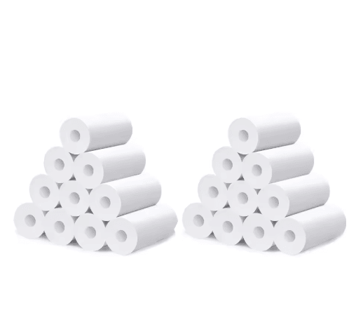 Kids Instant Camera Thermal Paper Refill Rolls, BPA-Free 57by25mm (White, Non-Adhesive)