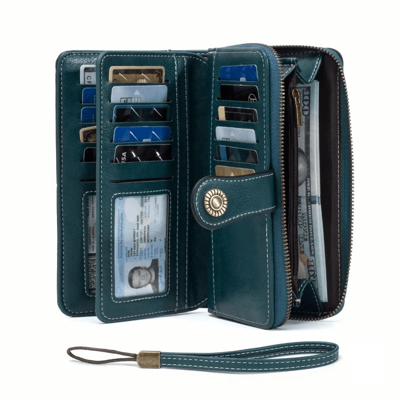RFID Leather Wallet, Secure & Stylish Clutch for Men and Women