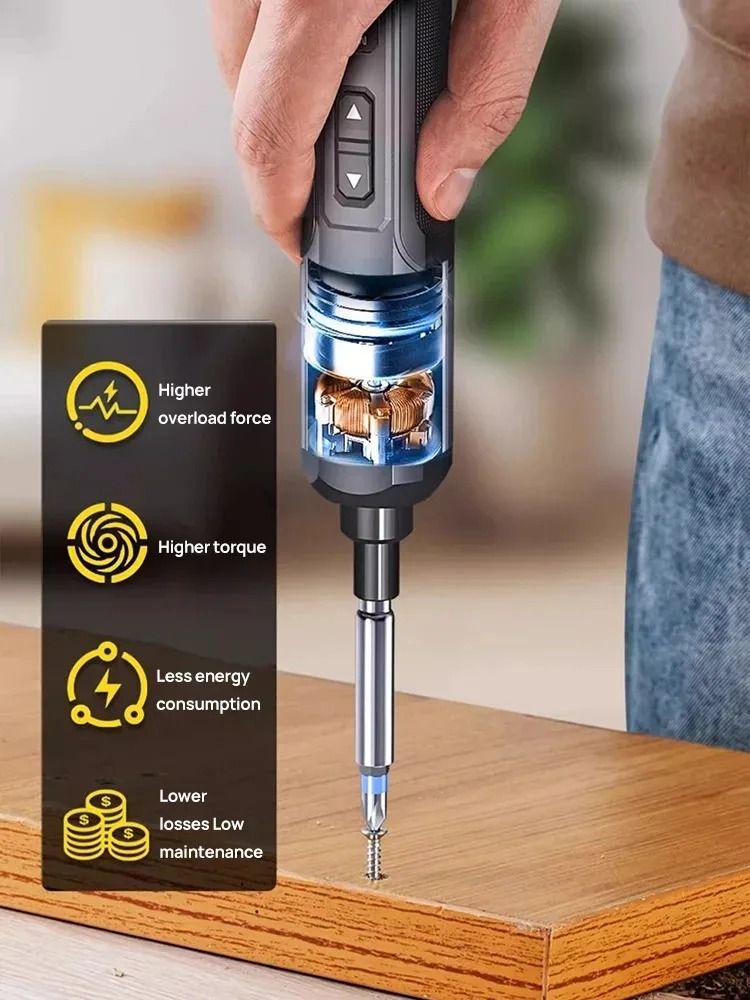 Deli 4V Mini Electric Screwdriver Set USB Rechargeable 2000mAh Power Tool