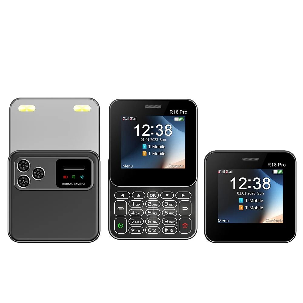 Mini Slider Phone with Rotating Screen Dual SIM Flashlight and Magic Voice Feature