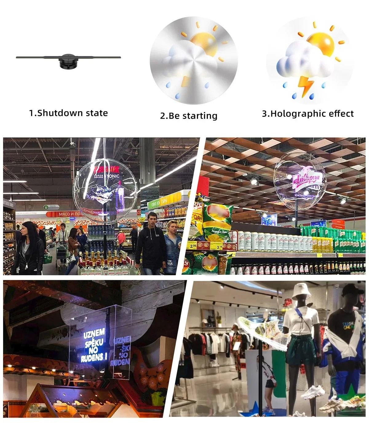 Compact 16.5 in (42cm) 3D Holographic Display Fan