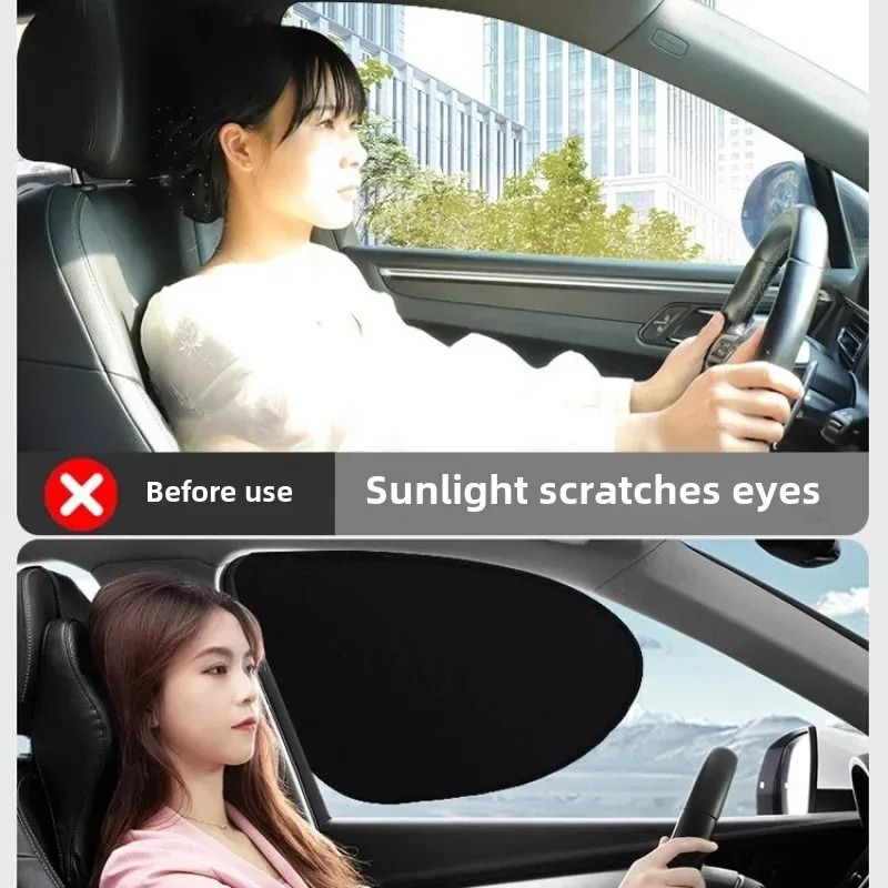 Four-Piece Car Electrostatic Adsorption Sunshade Set