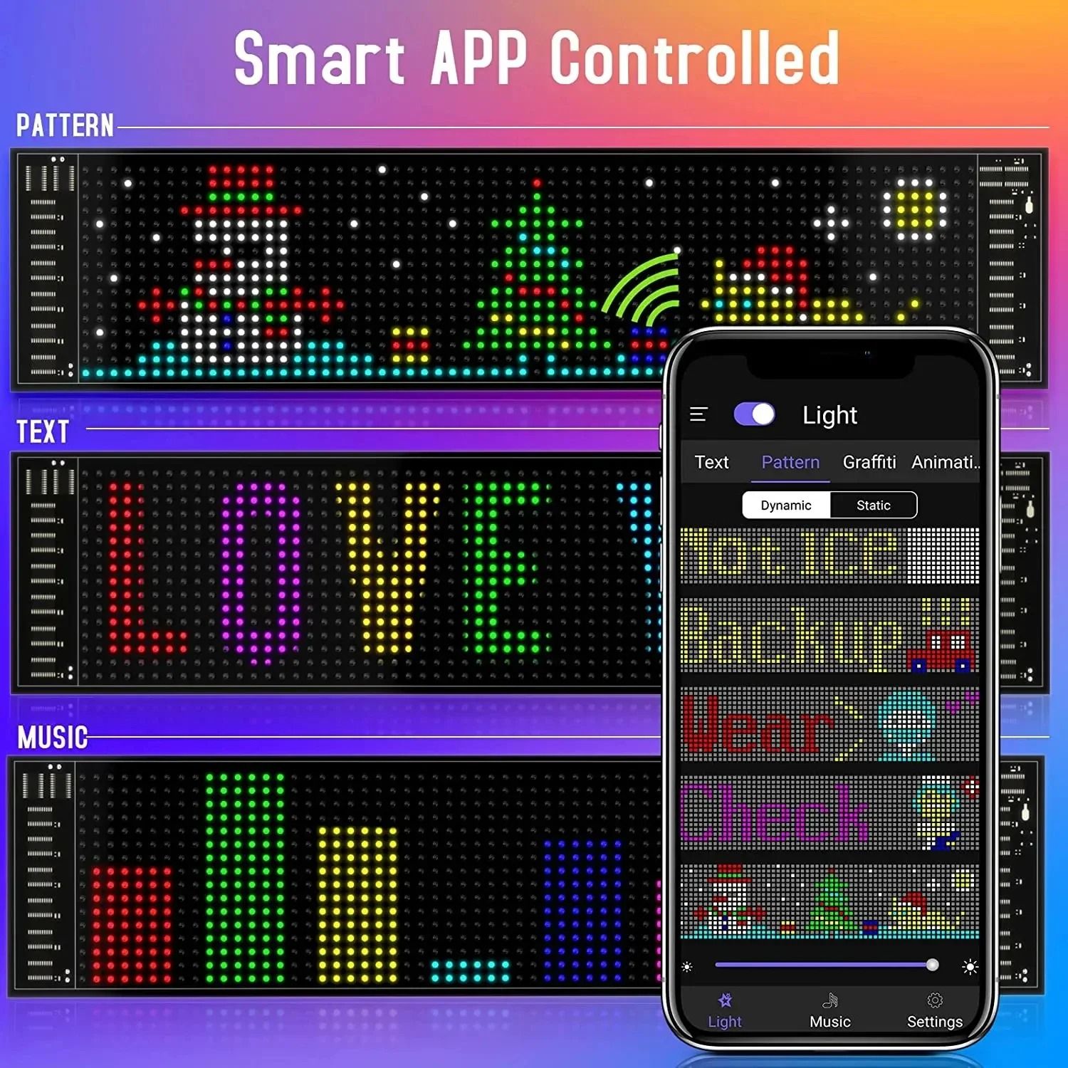 Flexible Smart LED Matrix Pixel Panel