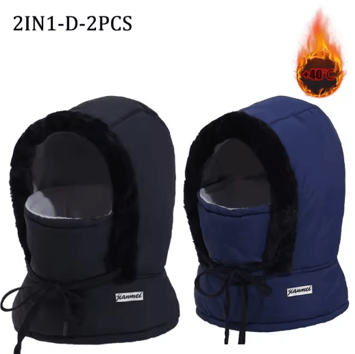 Cold Weather Thermal Balaclava Scarf Windproof Plush Hood Ski Face Mask