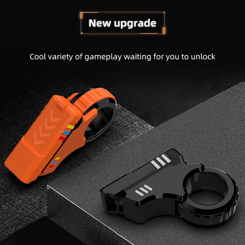 3D Printed Rotary Finger Slider Fidget Toy - Textured Ratchet Stress Relief Desk Fidget