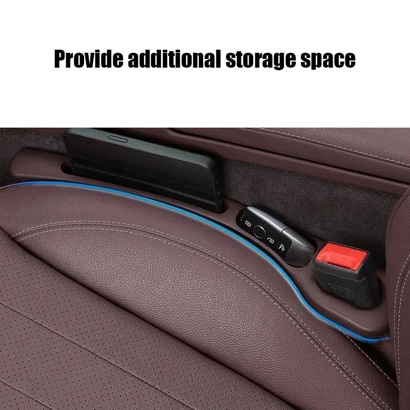 Universal Car Seat Gap Filler Organizer – Waterproof PU Seat Gap Storage & Anti-Drop Stopper (2-Pack)