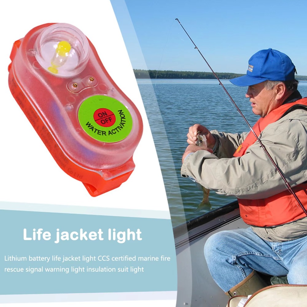 Waterproof LED Life Vest Light, Self-Lighting Emergency Signal Light, Lightweight Outdoor Accessories for Safety