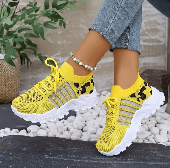 2026 Leopard Print Lightweight Womens Casual Sneakers – Breathable Everyday Shoes