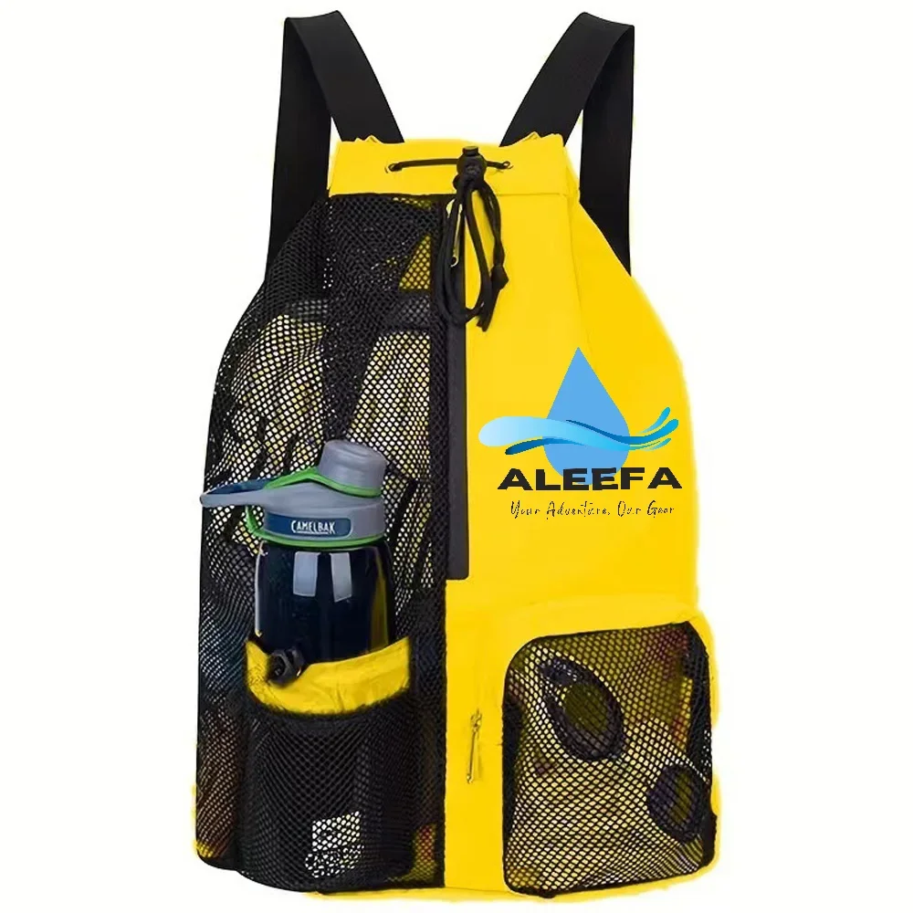 Swim Mesh Backpack with Wet Pocket Waterproof Gym Beach Travel Bag