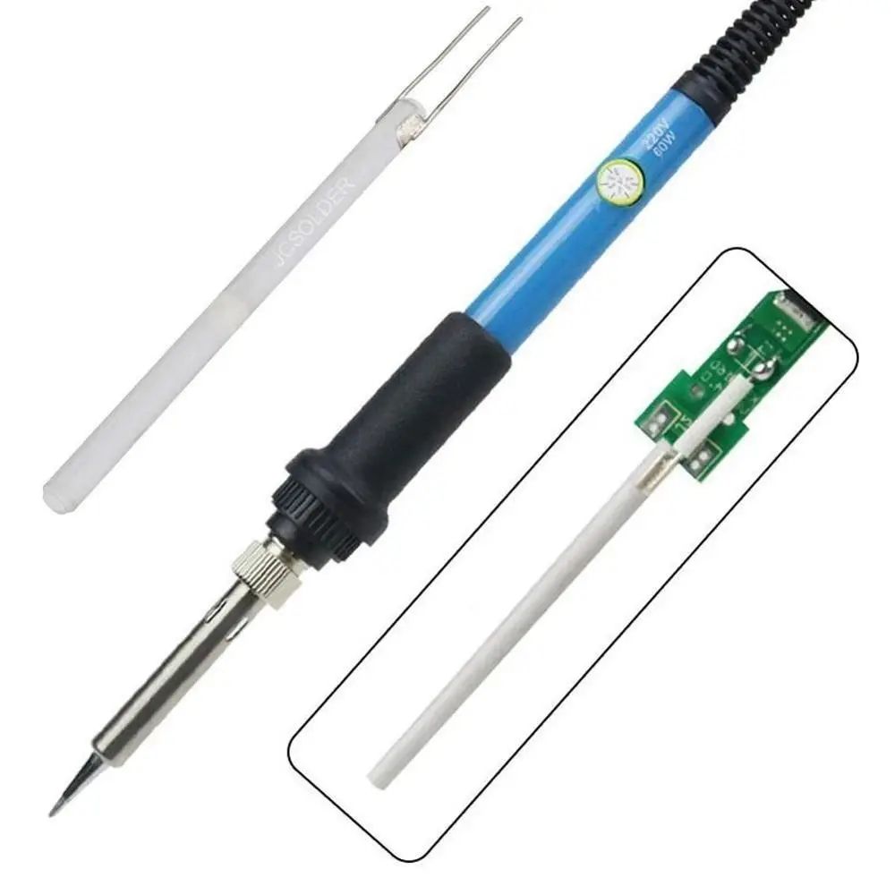Adjustable Temp Electric Soldering Iron 220V | 60W/80W/100W Ceramic Heater for 908/908S, Fast Heating Repair Tool