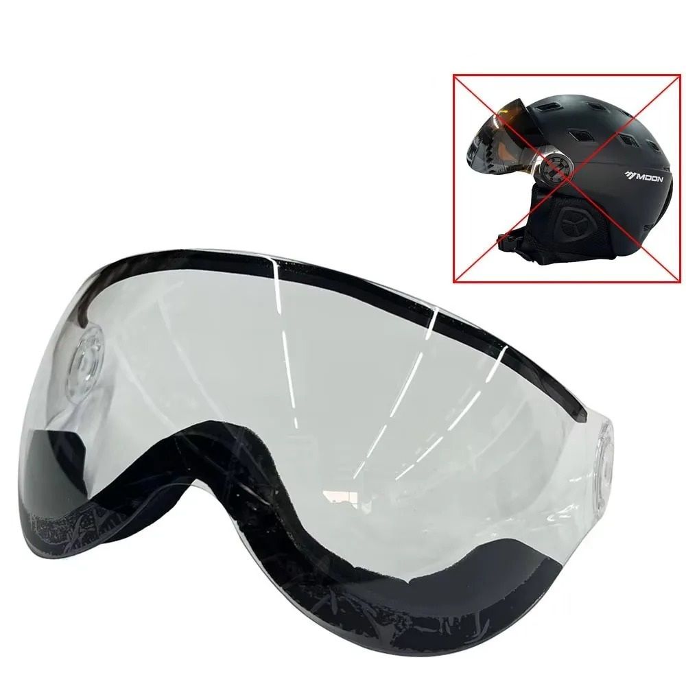 Integrally Molded PC EPS Skiing Helmet with Built-In Goggles