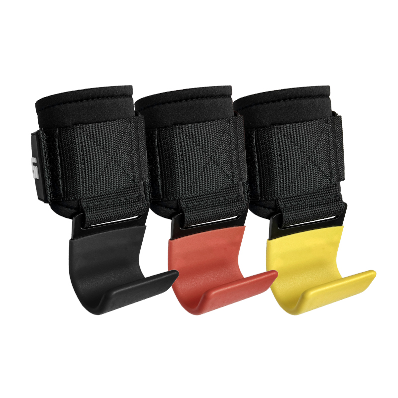 Heavy Duty Weightlifting Hooks with Neoprene Padded Wrist Straps for Deadlifts & Pull-ups - Steel Grips for Gym Training