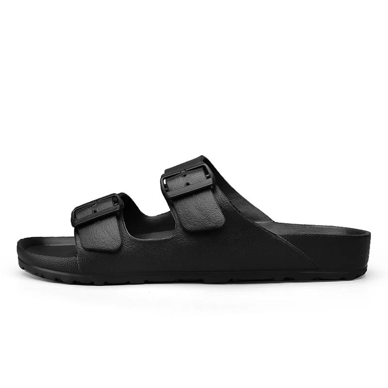 Mens Adjustable Soft Slides Lightweight Anti Slip Summer Slippers